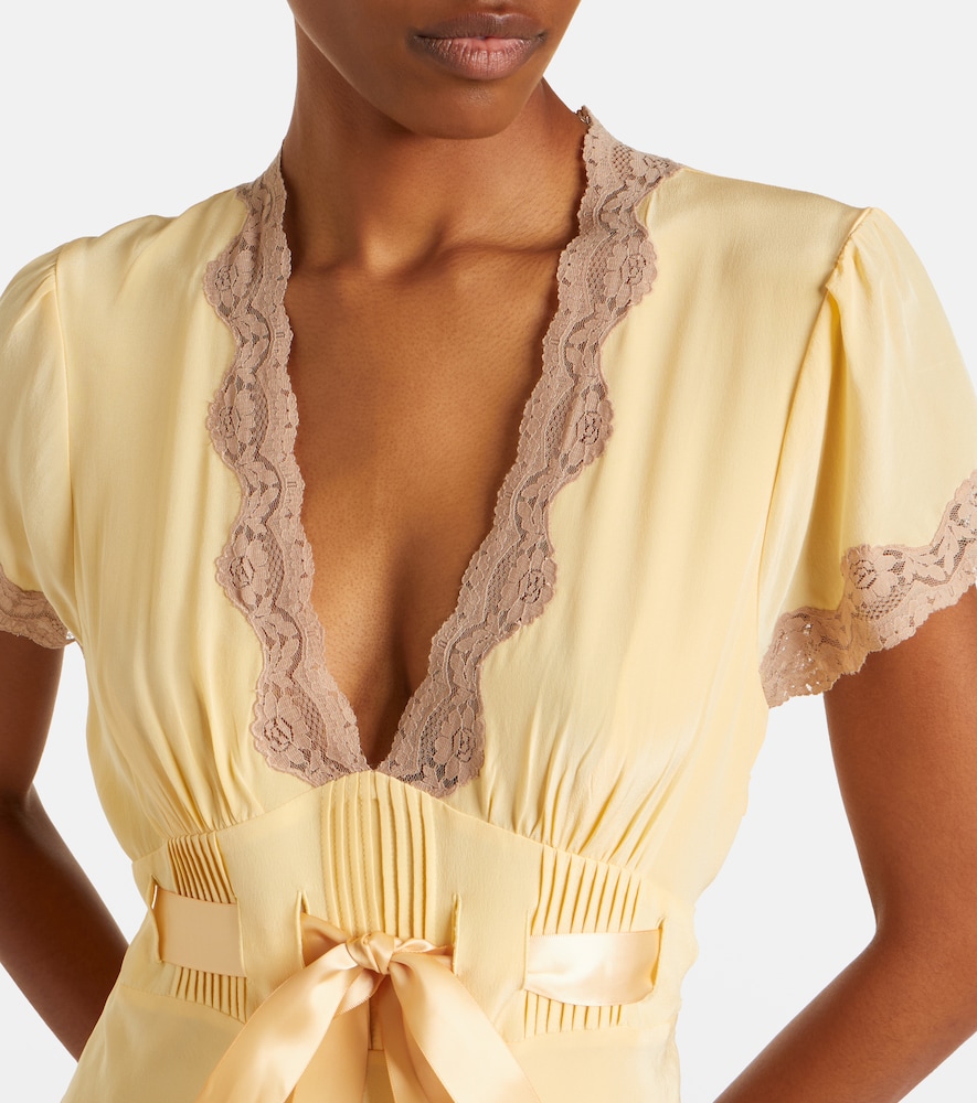 Marlice lace-trimmed silk maxi dress