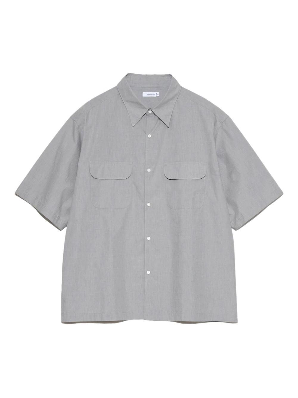 Nanamica regular-collar end-on-end shirt - Grey