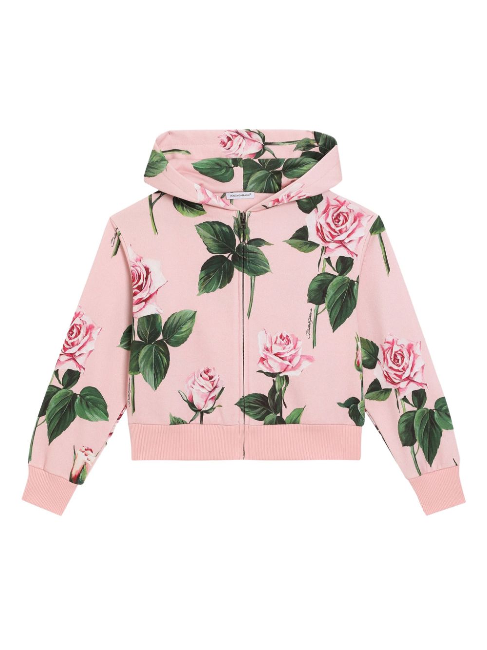 Floral-print hoodie - Pink