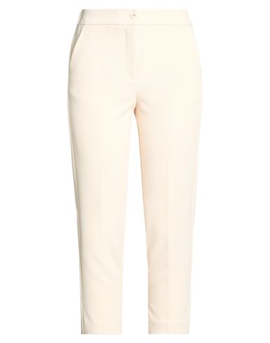 Woman Pants Cream Size 6 Polyester, Elastane