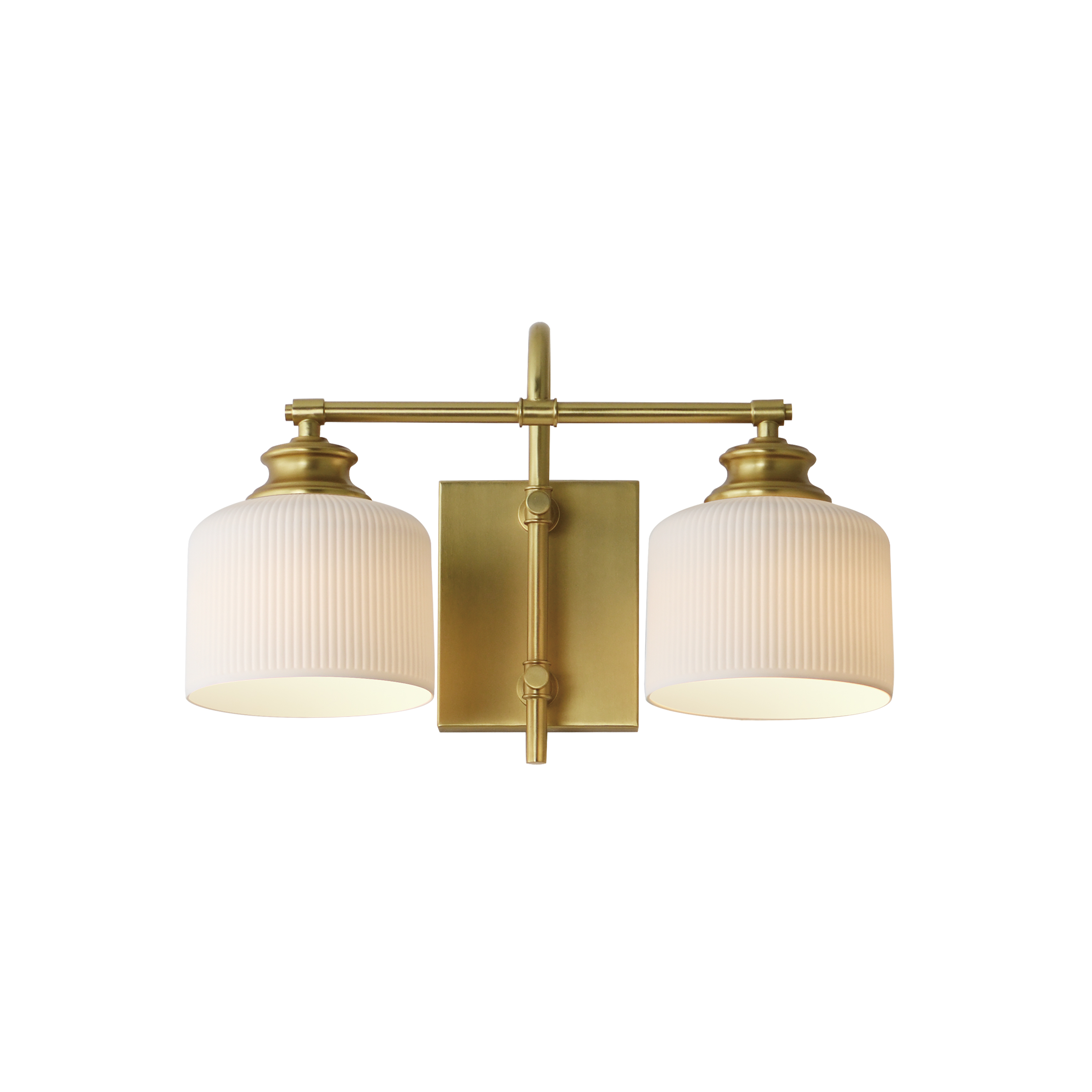 Natural Aged Brass Wall Sconce from the Bisque Collection