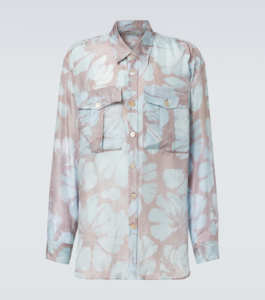 Floral silk shirt