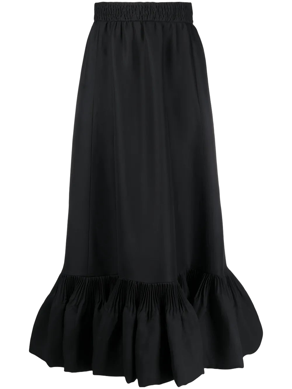 Peplum Hem Skirt — Black