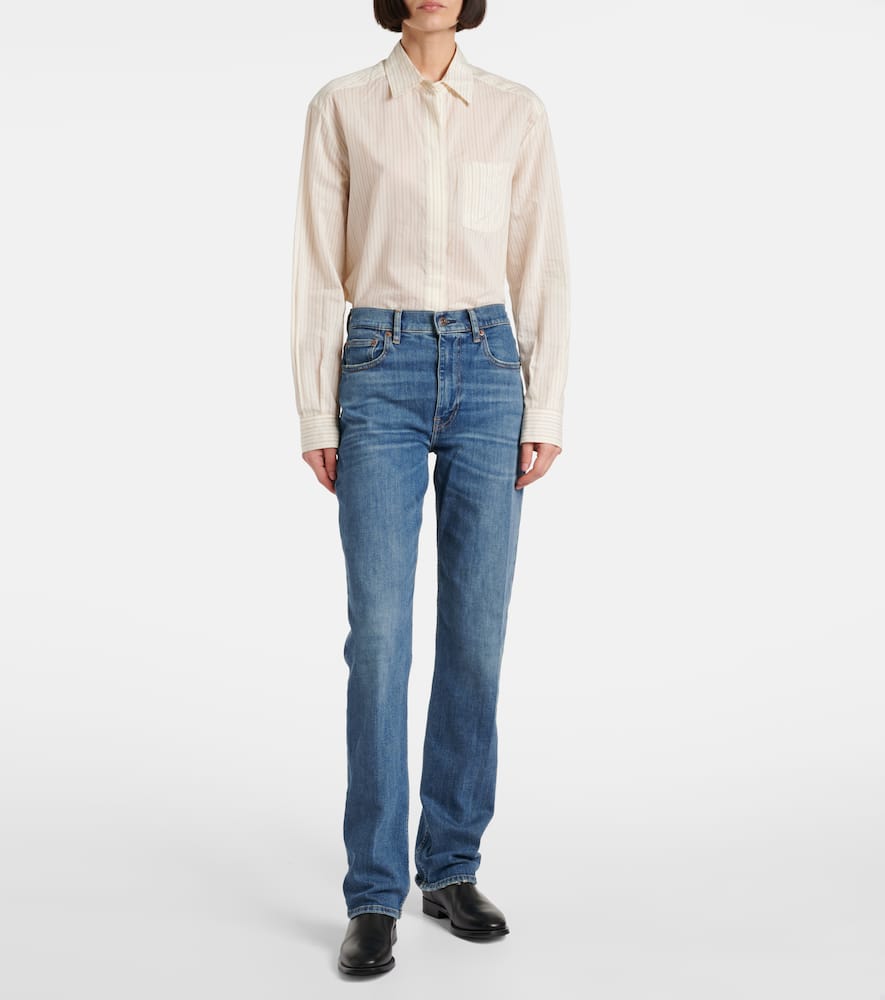 Low-rise straight jeans