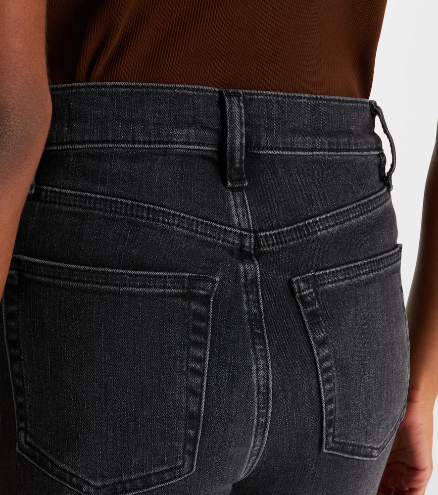 Le Sleek cropped high-rise straight jeans