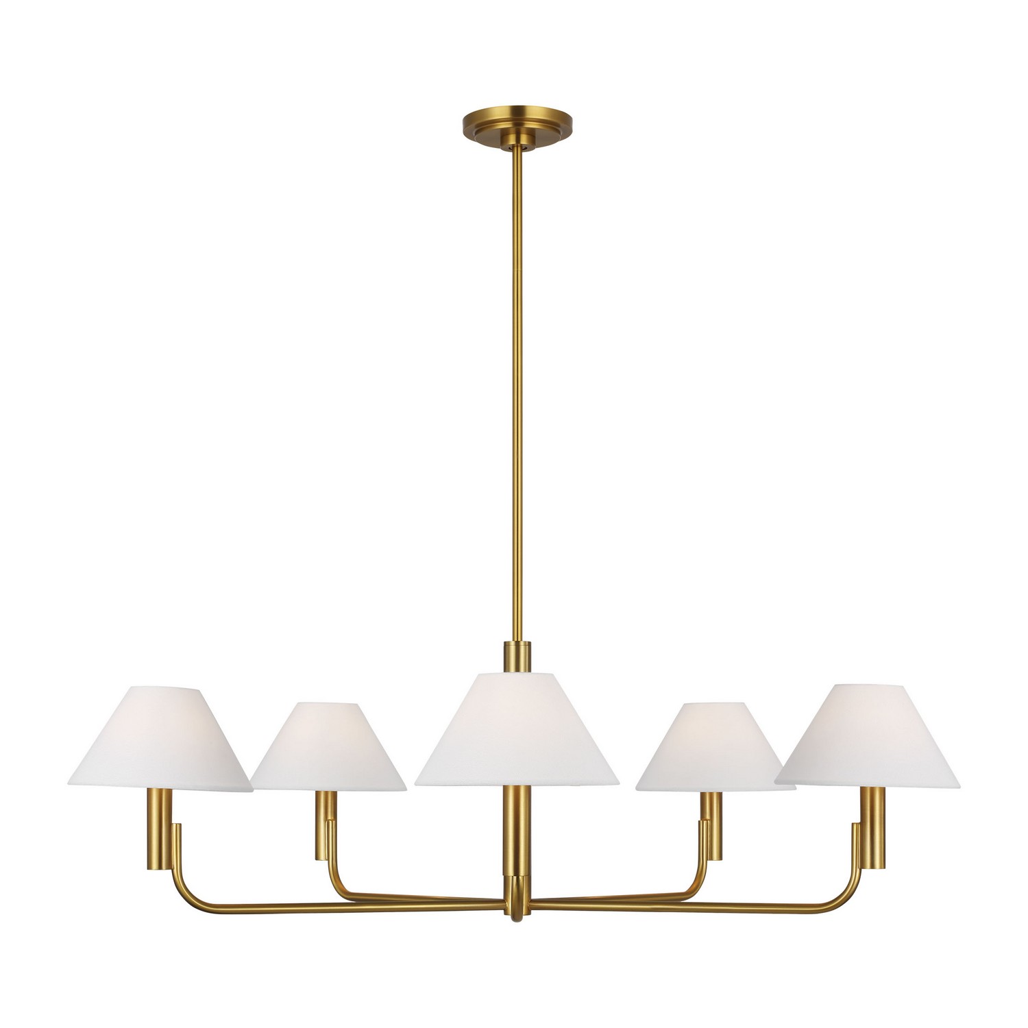 Burnished Brass Chandelier from the Colfax Collection