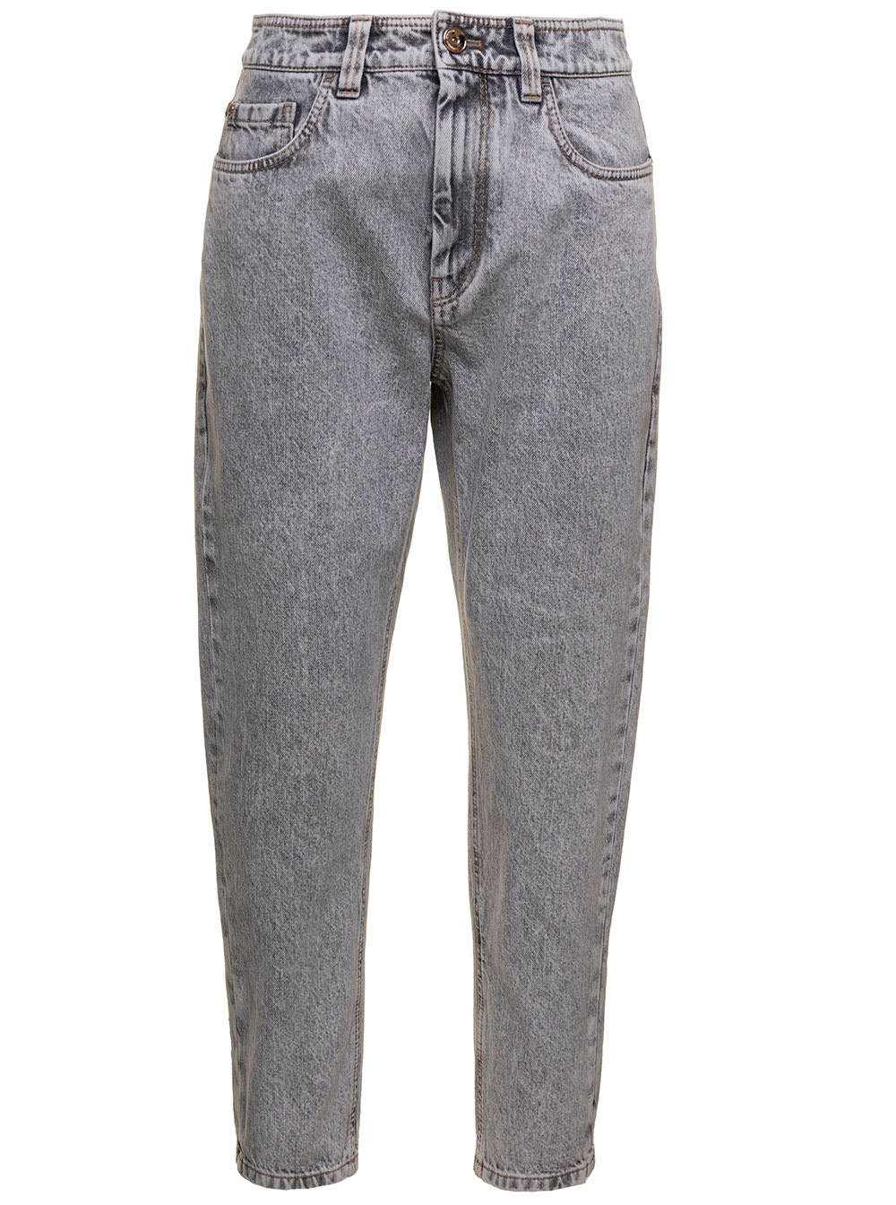 High-rise tapered jeans - Grey