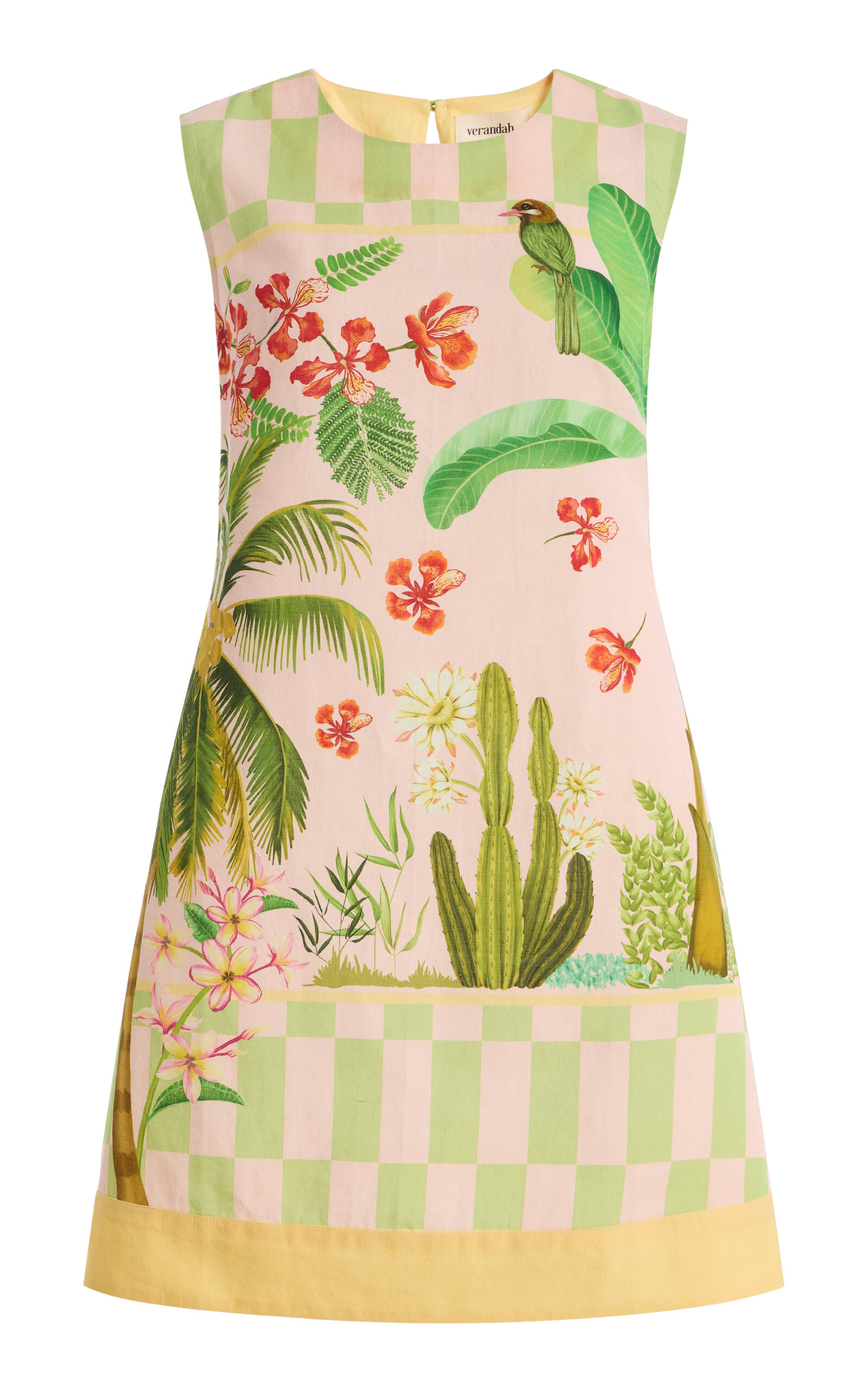 Cotton-Linen Mini Shift Dress - Moda Operandi