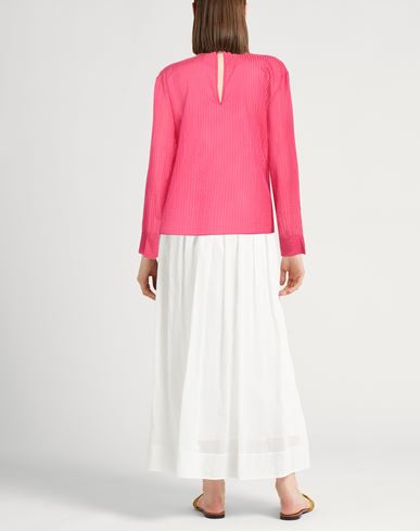 Woman Top Fuchsia Size 4 Cotton, Silk