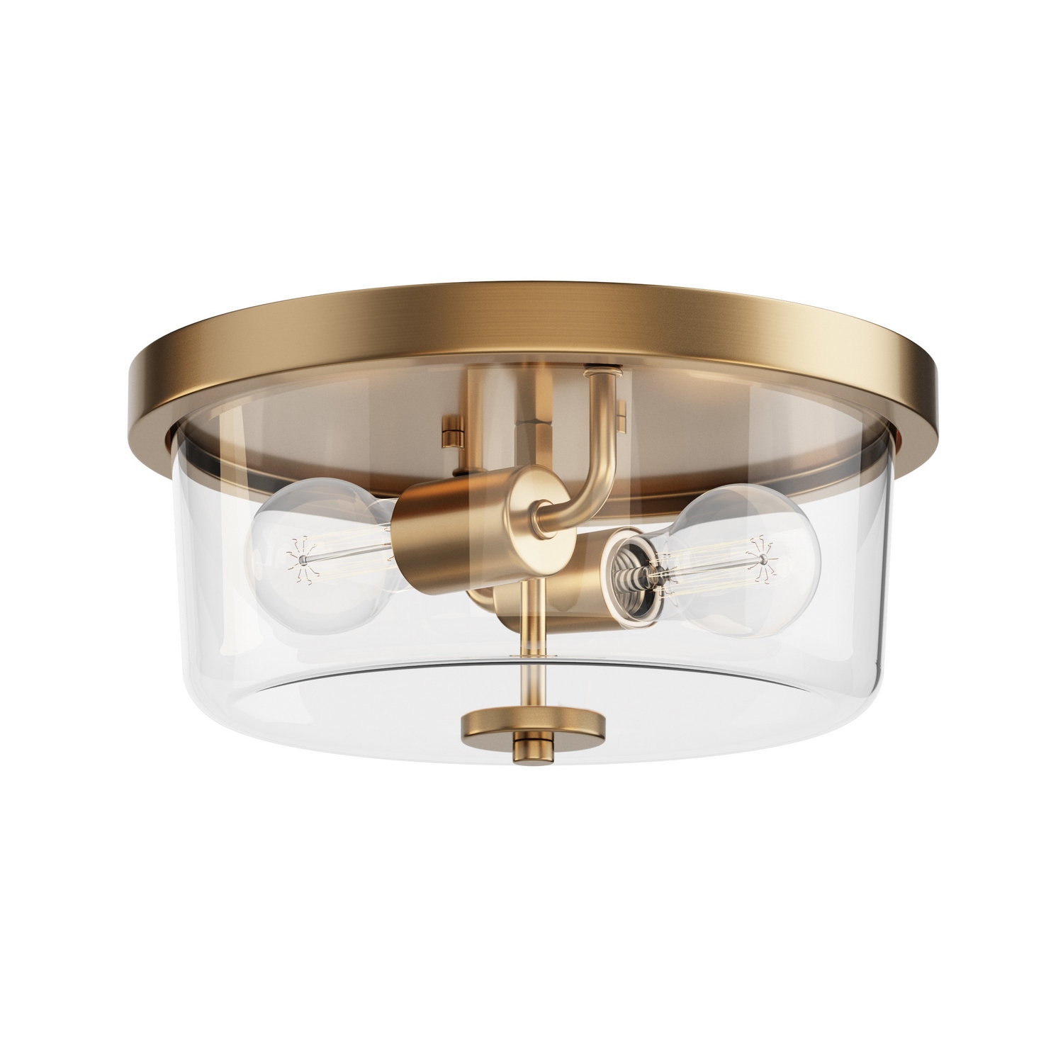 Natural Aged Brass Flush Mount from the Fuller Collection