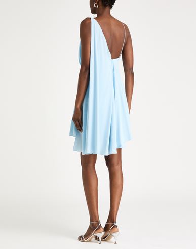 Woman Mini dress Sky blue Size 2 Acetate, Silk