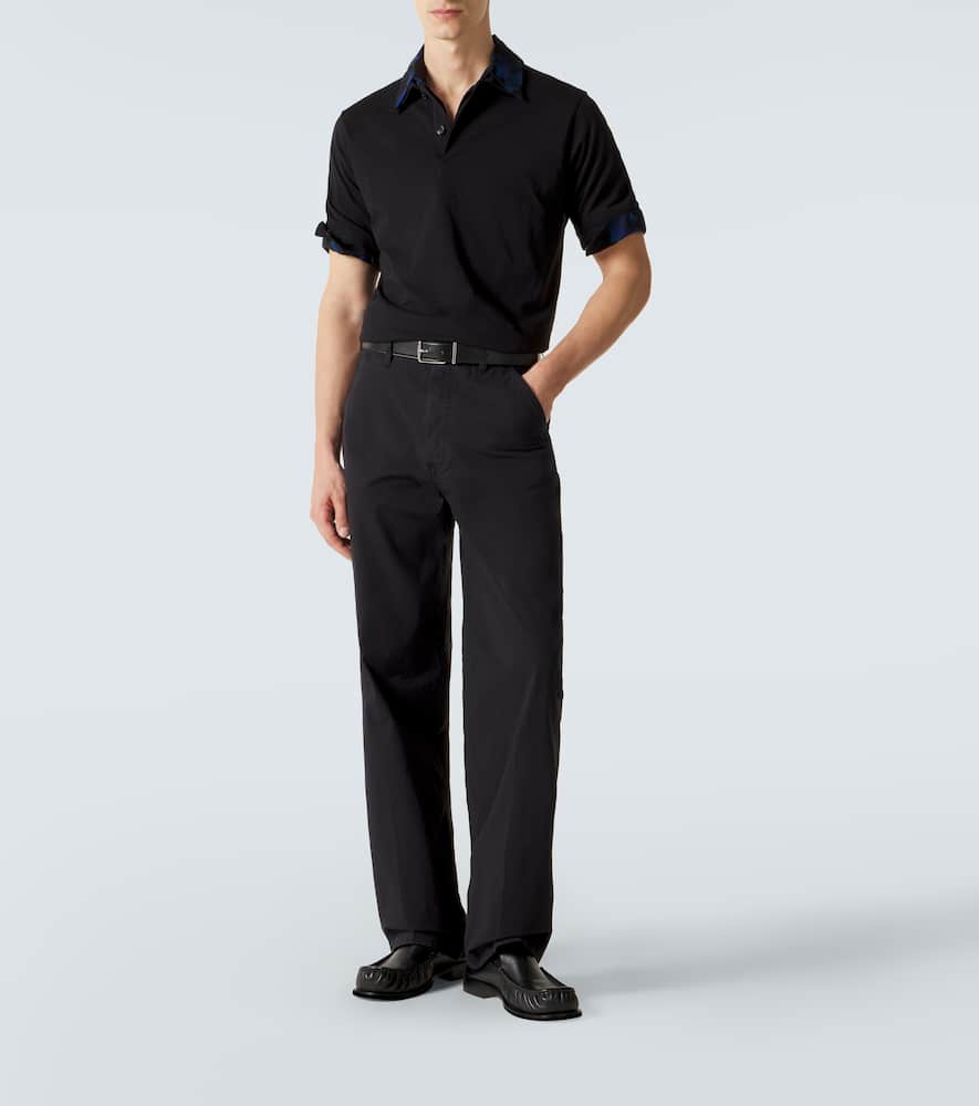 Cotton jersey polo shirt