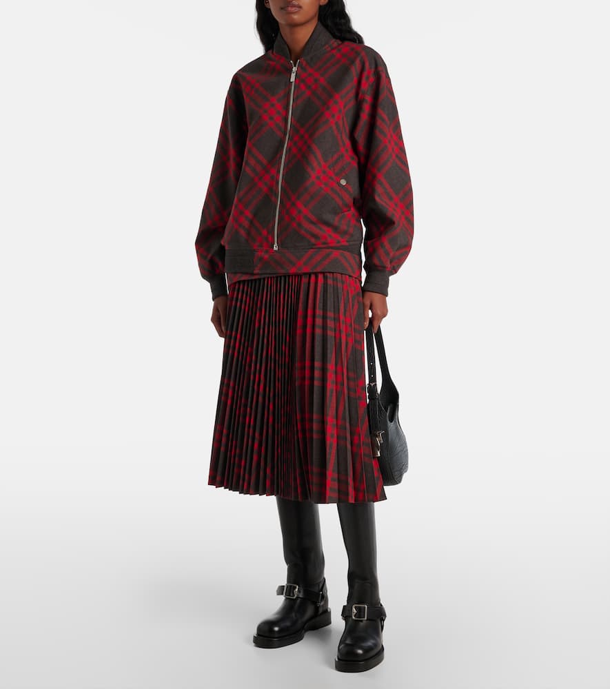 Check bomber jacket