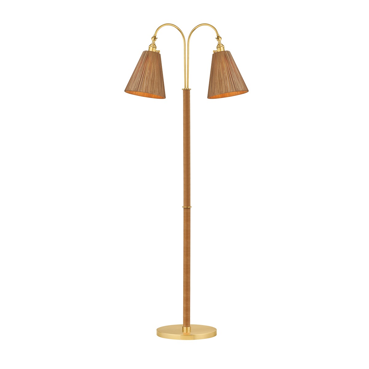 Aged Brass Floor Lamp from the Ruthin Collection