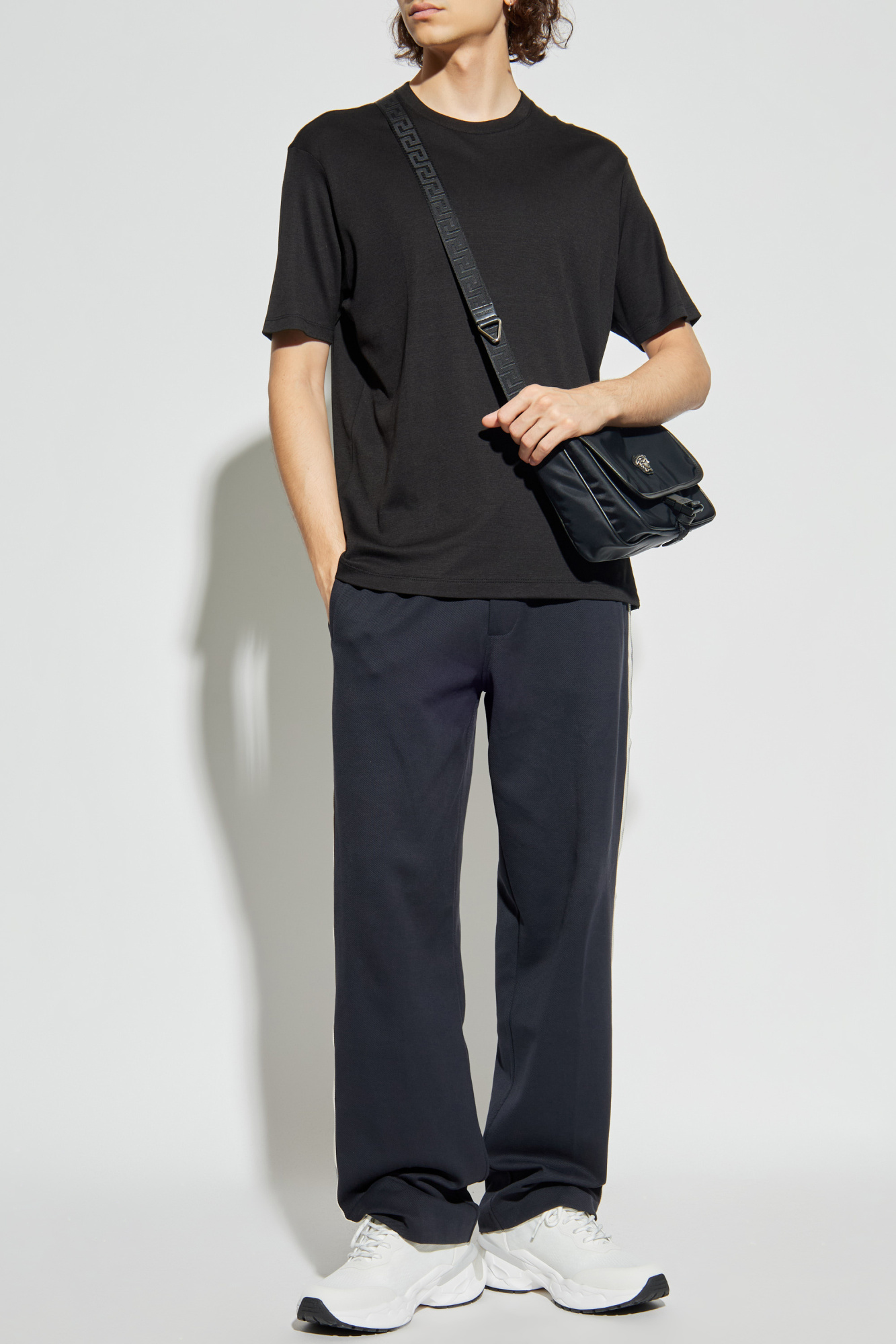 Crew Neck T-shirt, Men's, Black