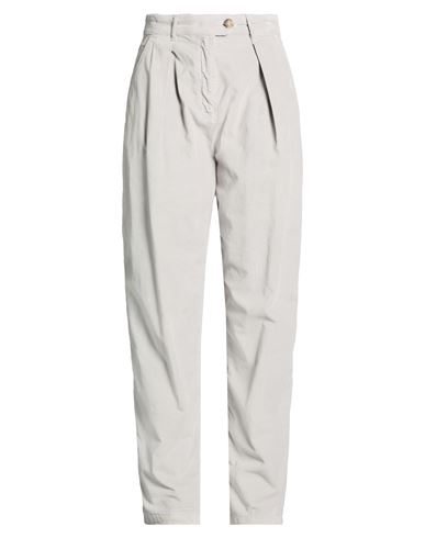 Woman Pants Light grey Size 28 Cotton, Elastane