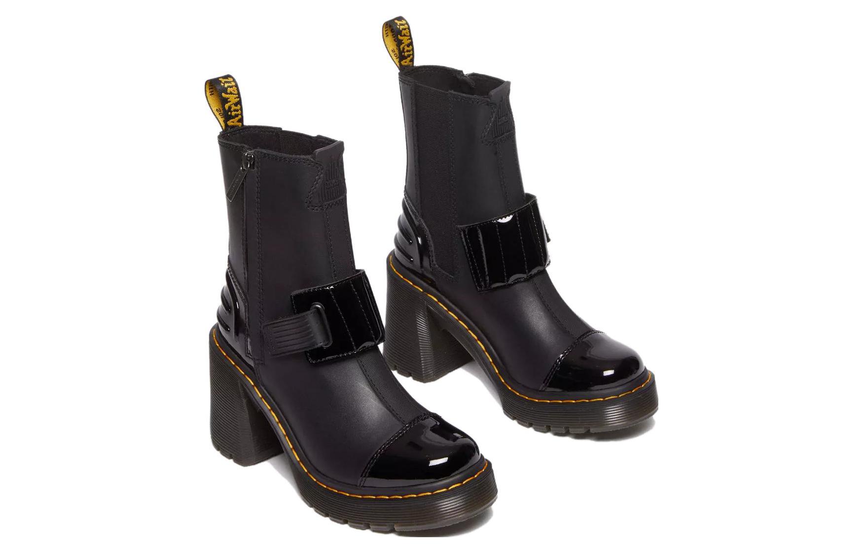 (WMNS) Dr.Martens Gaya Alternative Leather Heeled Chelsea Boots 'Black'