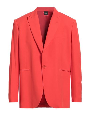 Man Blazer Red Size S Acetate, Viscose