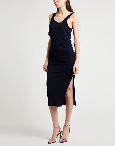 Woman Midi dress Midnight blue Size M Viscose