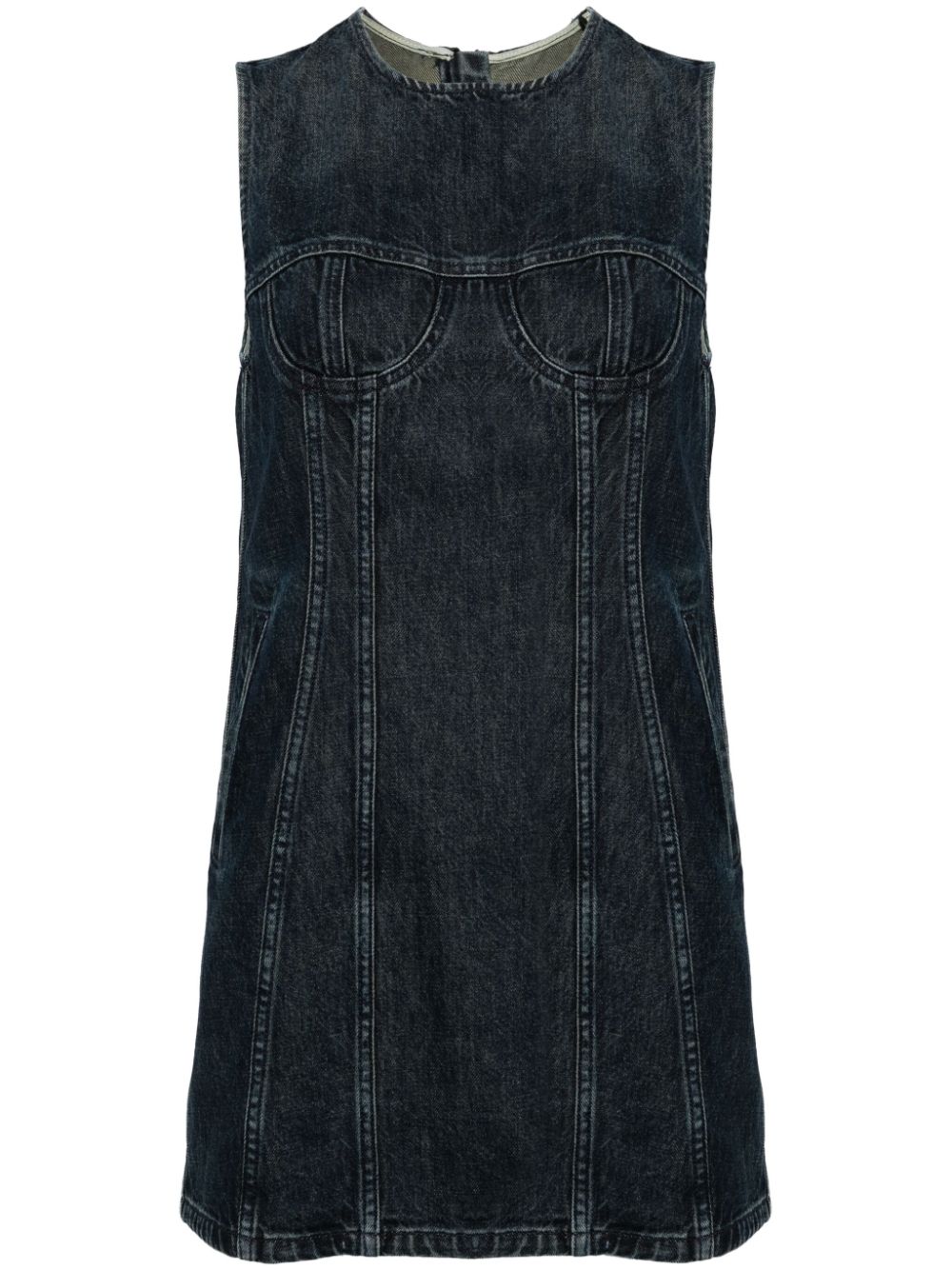 Sleeveless denim dress - Blue