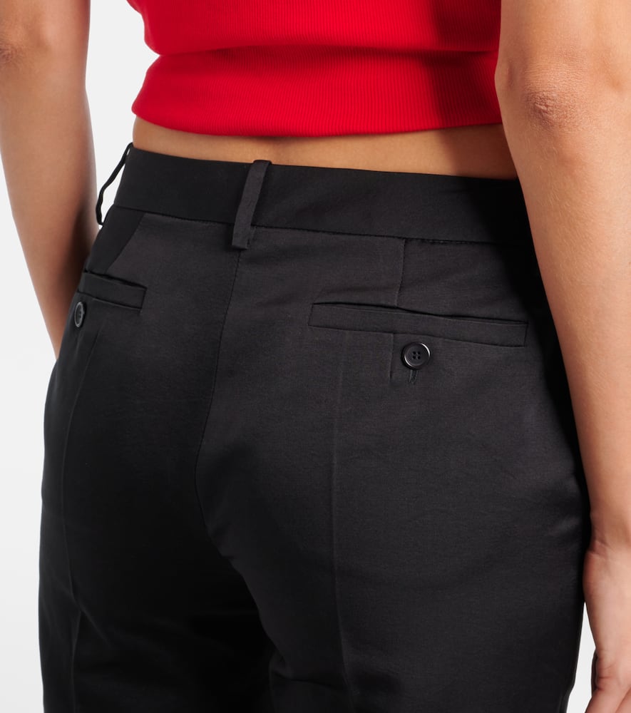 Cotton and silk flared pants