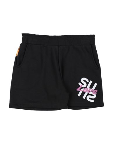 Kid Girl Shorts & Bermuda Shorts Black Size 12 Cotton, Polyester