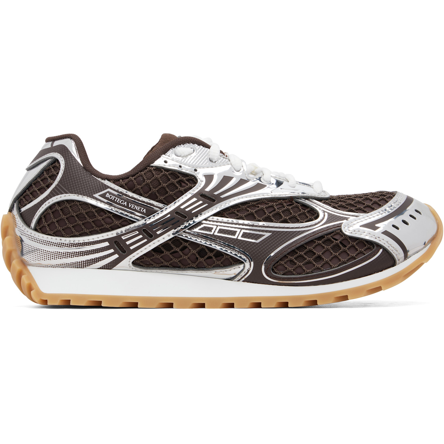 Brown & Silver Orbit Sneakers