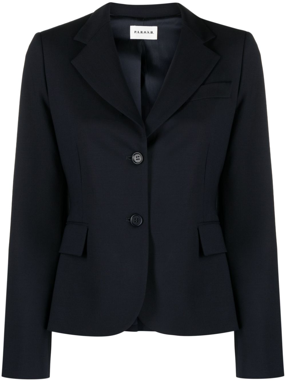 Notched-lapels single-breasted blazer - Blue