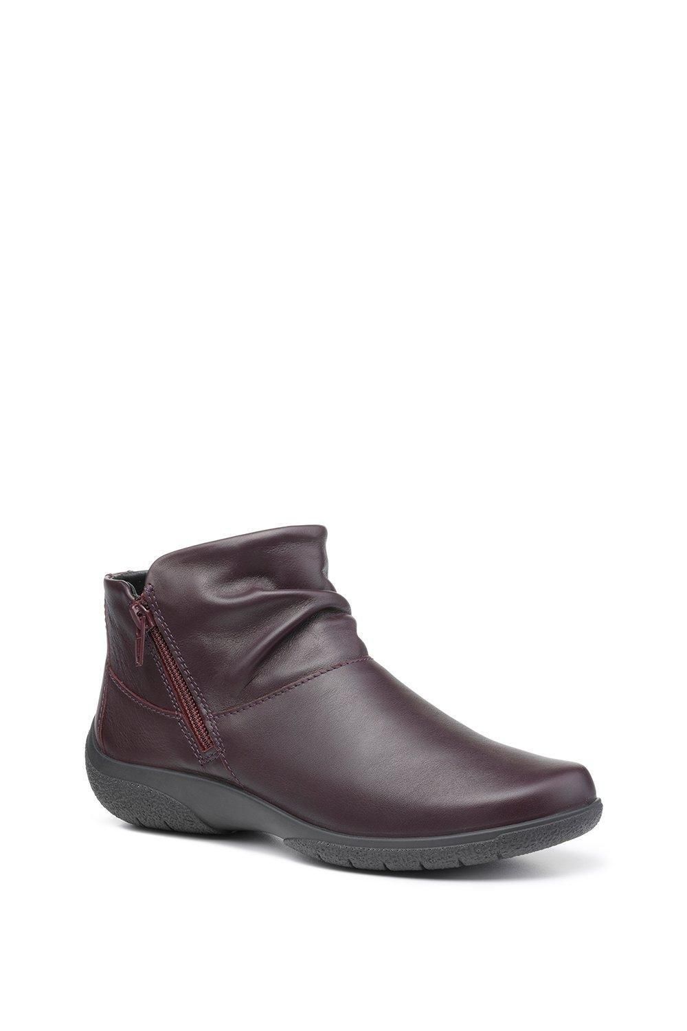 Hotter Extra Wide 'murmur' Ankle Boots In Wine