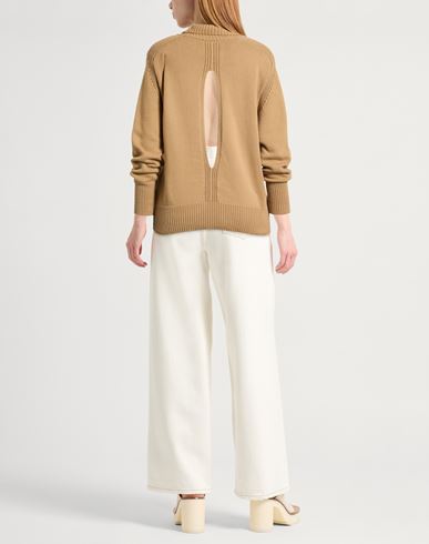 Woman Turtleneck Camel Size 6 Cotton, Polyamide