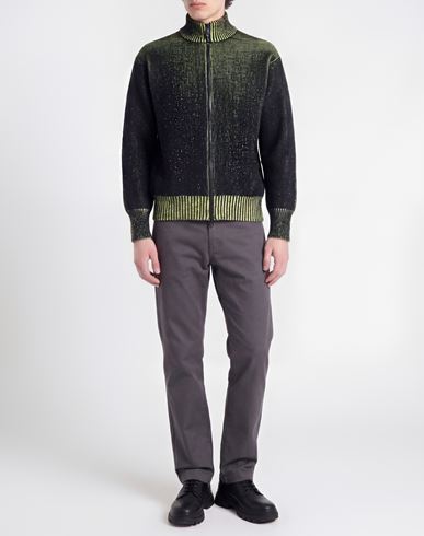 Man Cardigan Black Size M Wool, Aramid fiber