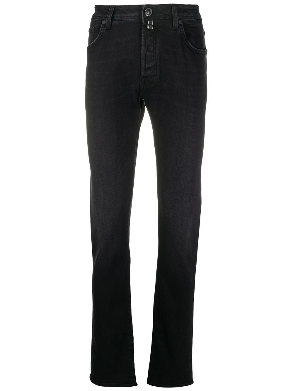 Mid-rise slim-fit jeans - Black