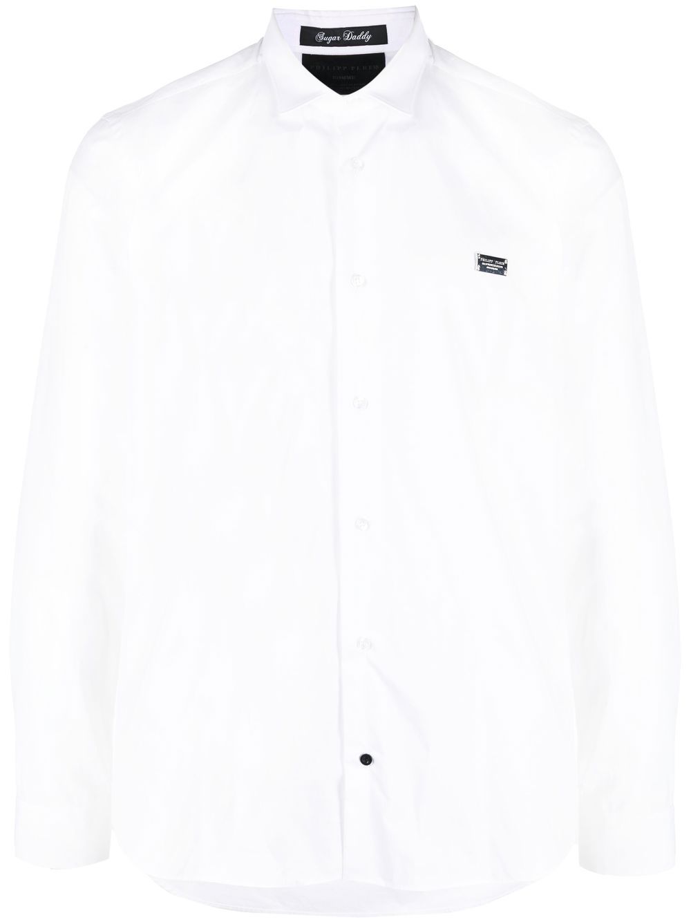 Snake detail long-sleeve shirt - White