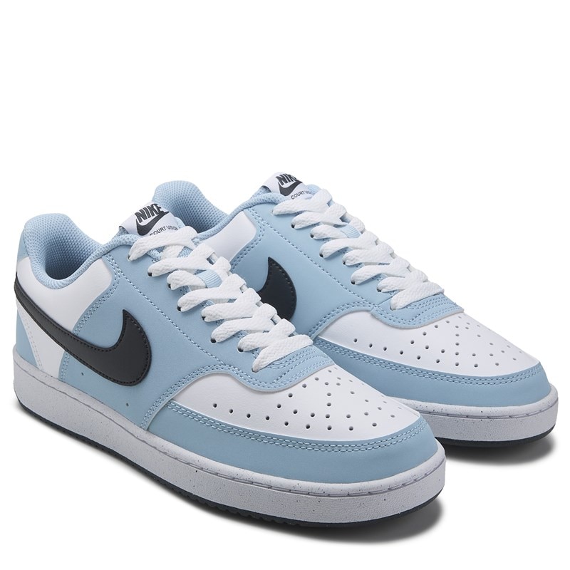 Men's Court Vision Low Sneakers (Off White/Blue/Grey)