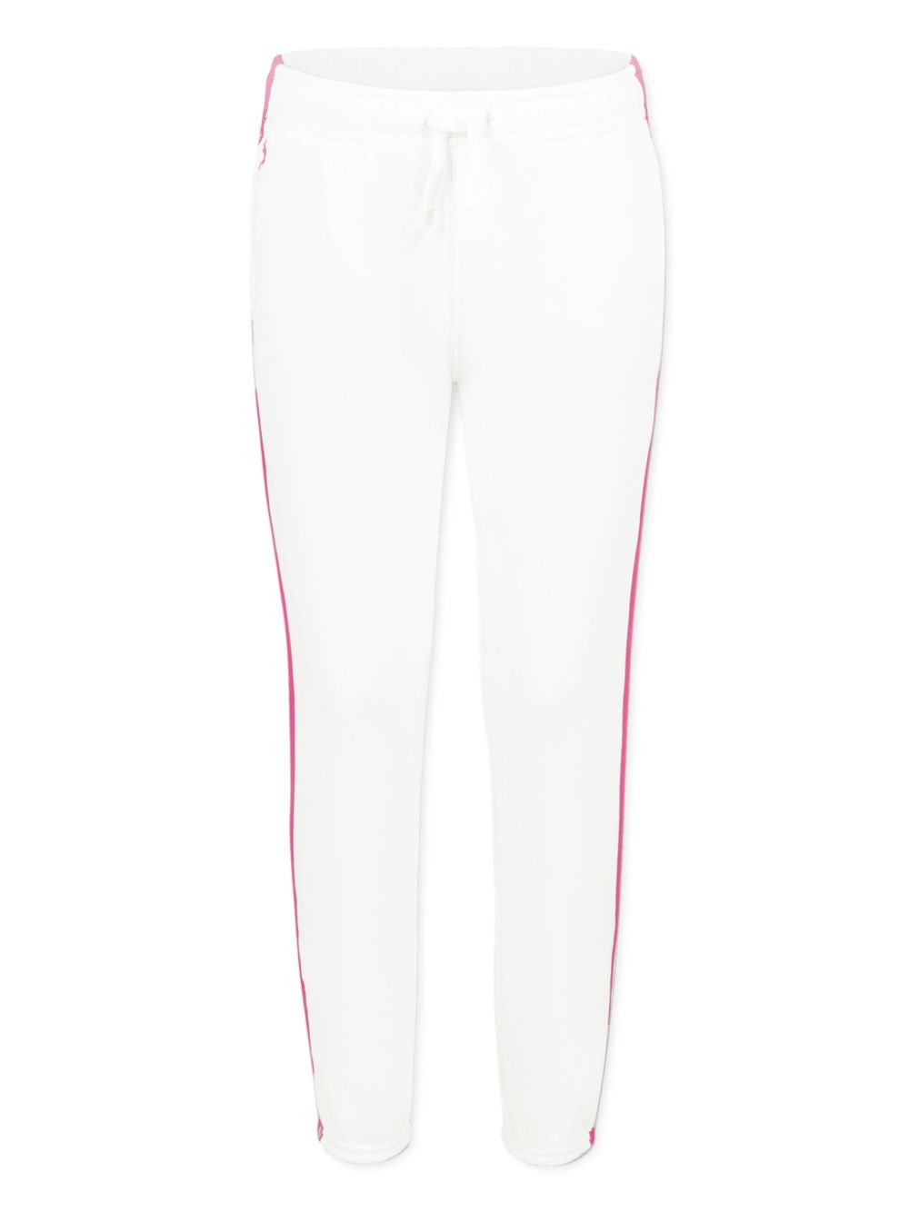 Side-stripe track pants - White