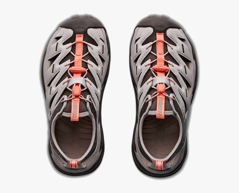 HOKA Hopara Hiking Shoes in River Rock Grey/Cliff Grey