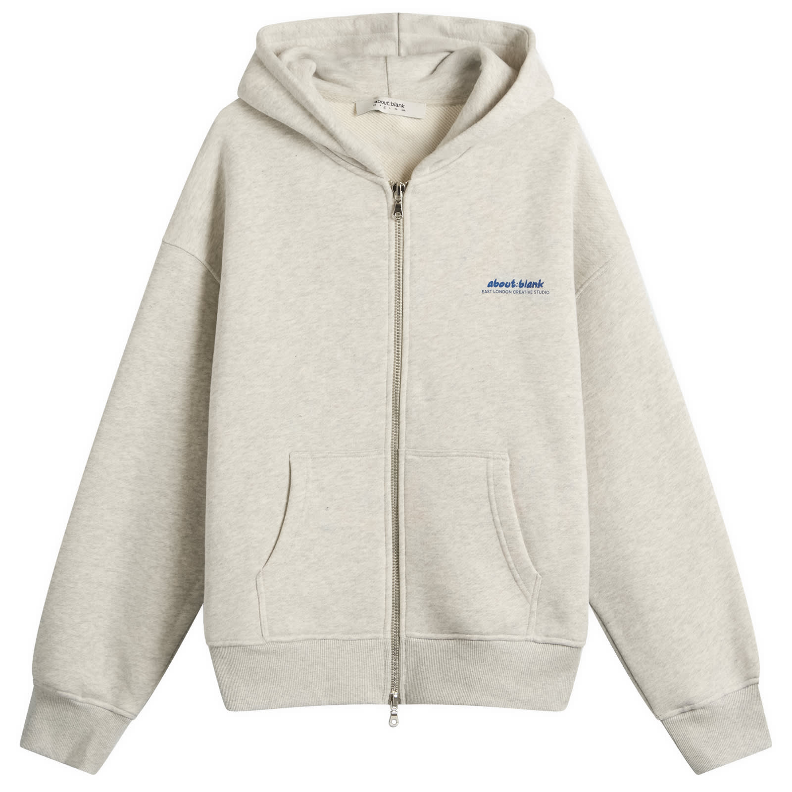 Men's Presented by END. Zev Zip Hoodie Grey Marl/Estate Blue