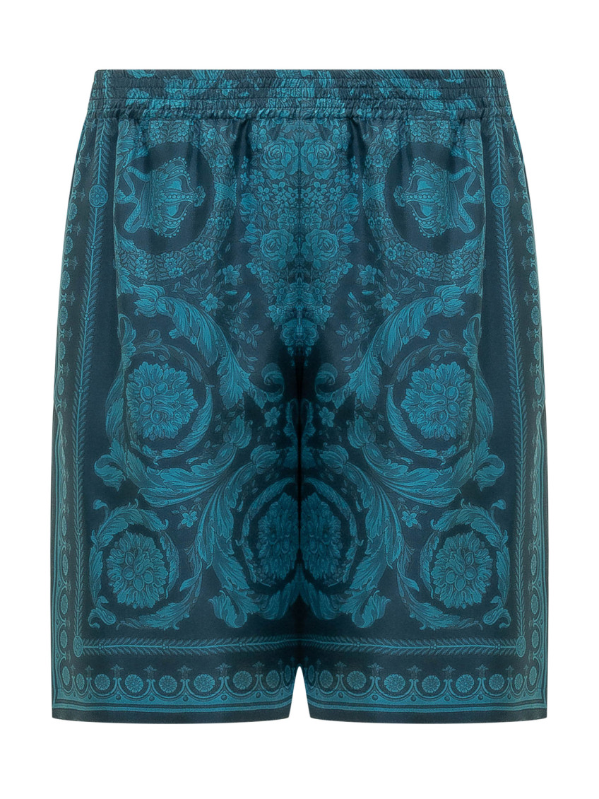 Printed Silk Bermuda Shorts