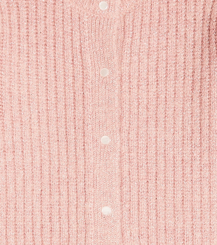 Ribbed-knit wool and mohair cardigan