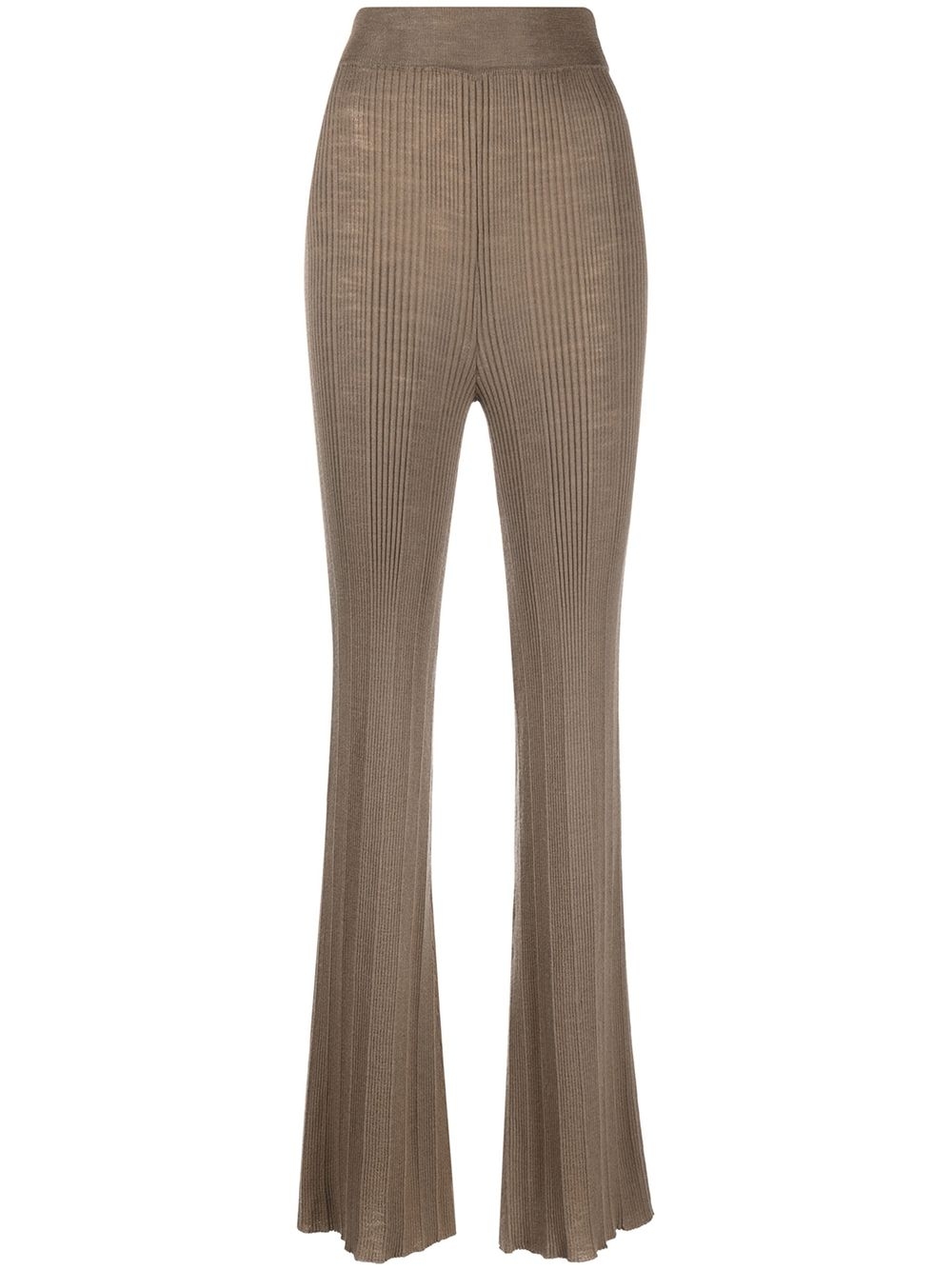 Soleima straight-leg knitted trousers - Brown