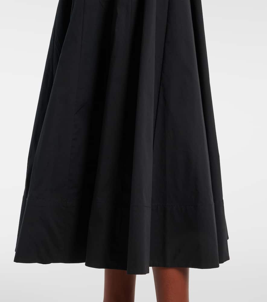 Cotton poplin midi dress