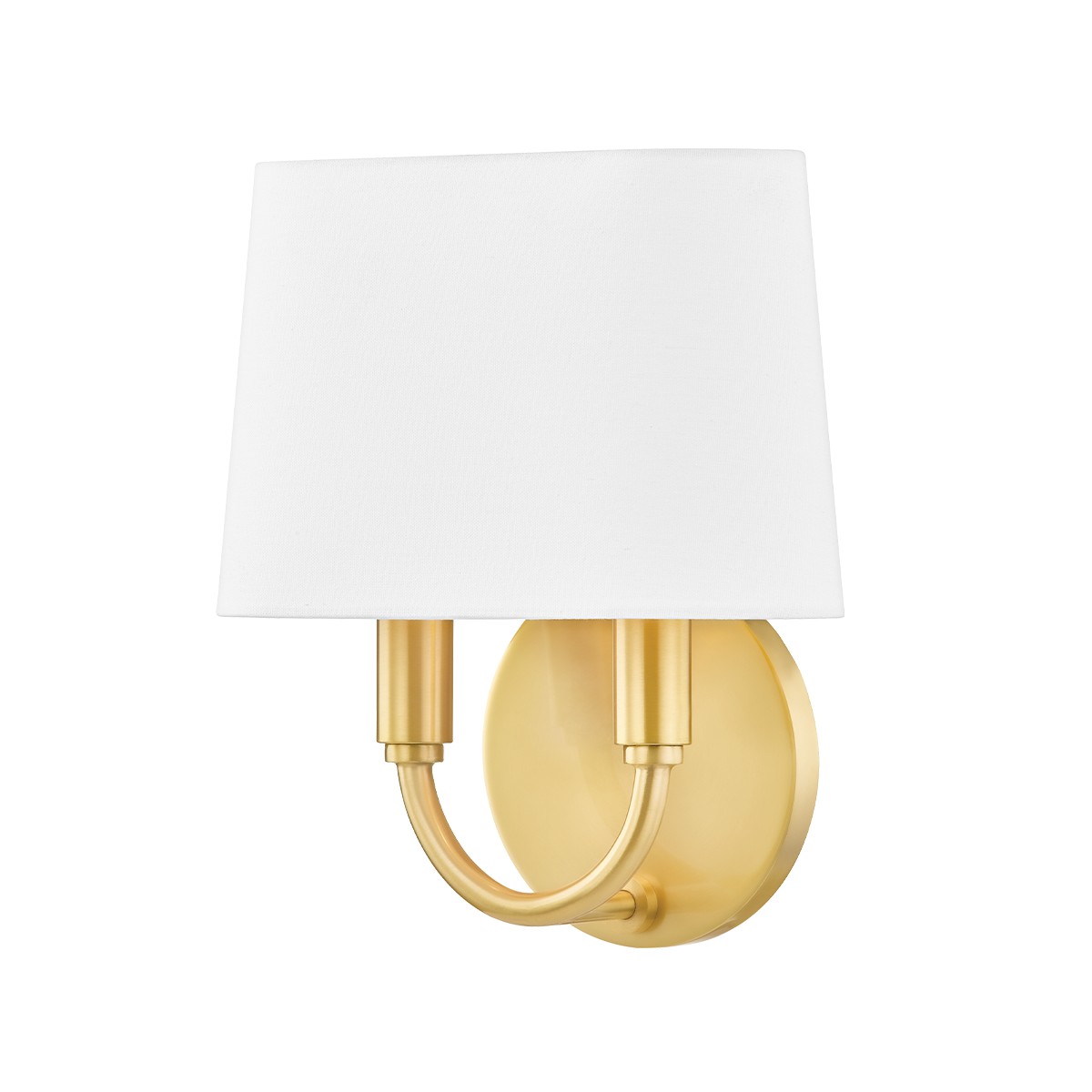 Aged Brass Two Light Wall Sconce from the Clair Collection