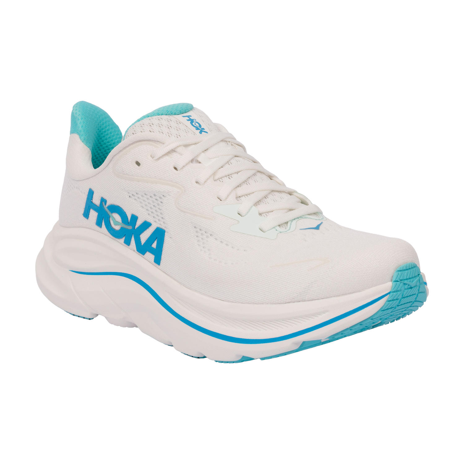 Men's Clifton 10 Sneaker - White / Skyward Blue 7:-