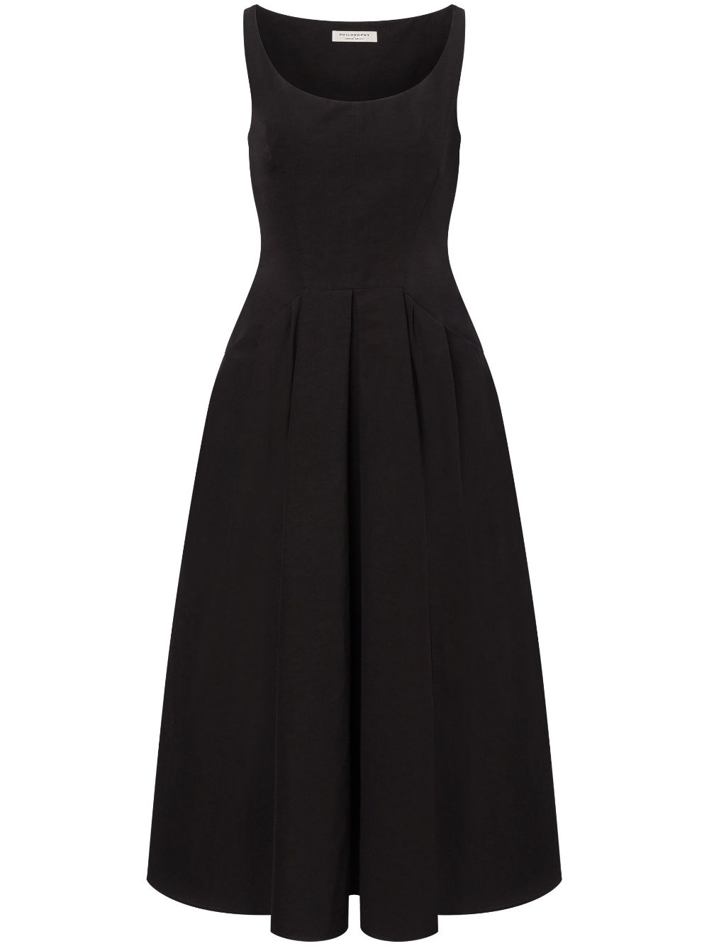 Cotton-blend dress - Black