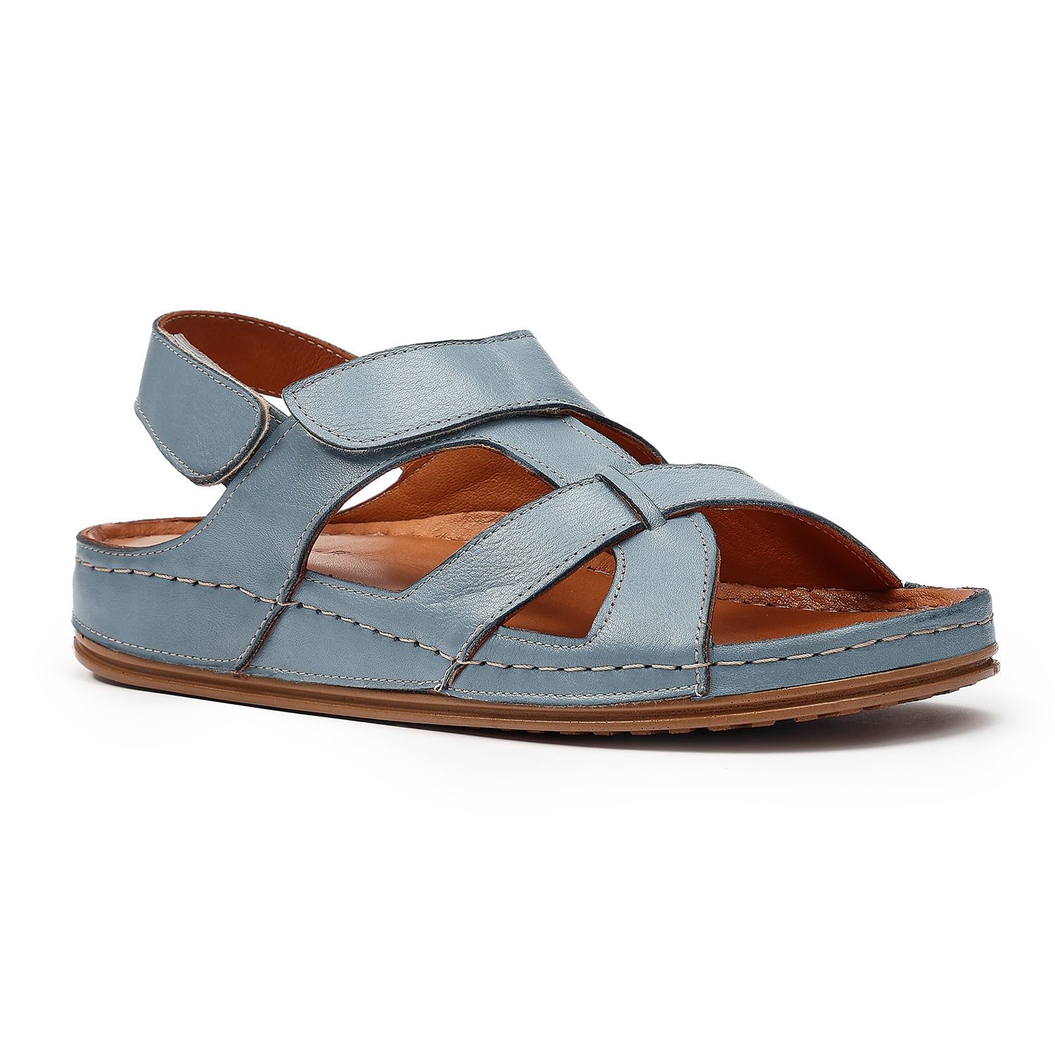 Hotter Wide Fit 'dilara' Sandals In Mid Blue