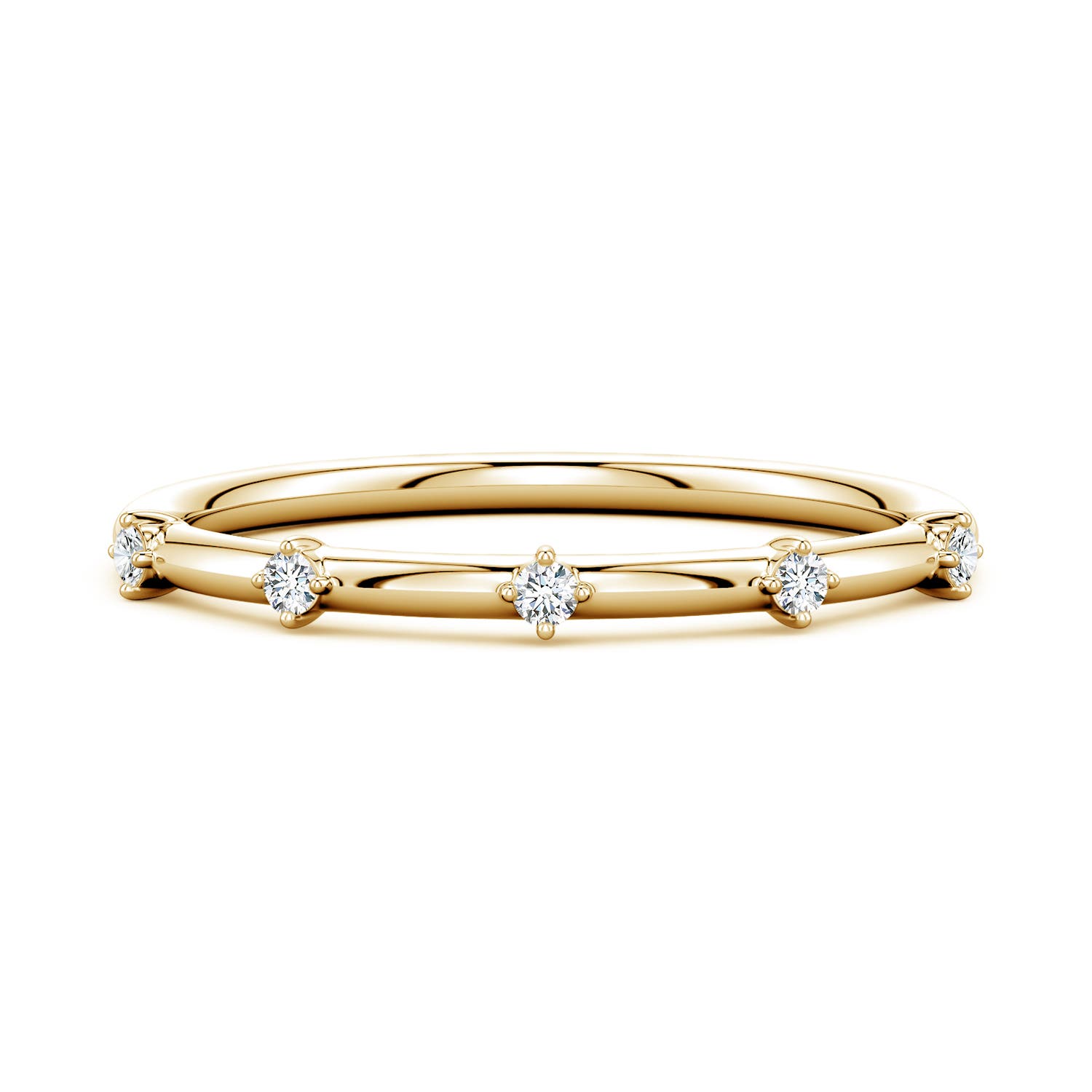 Angara 1.5 MM Round Diamond Five-Stone Station Ring in 18K Yellow Gold