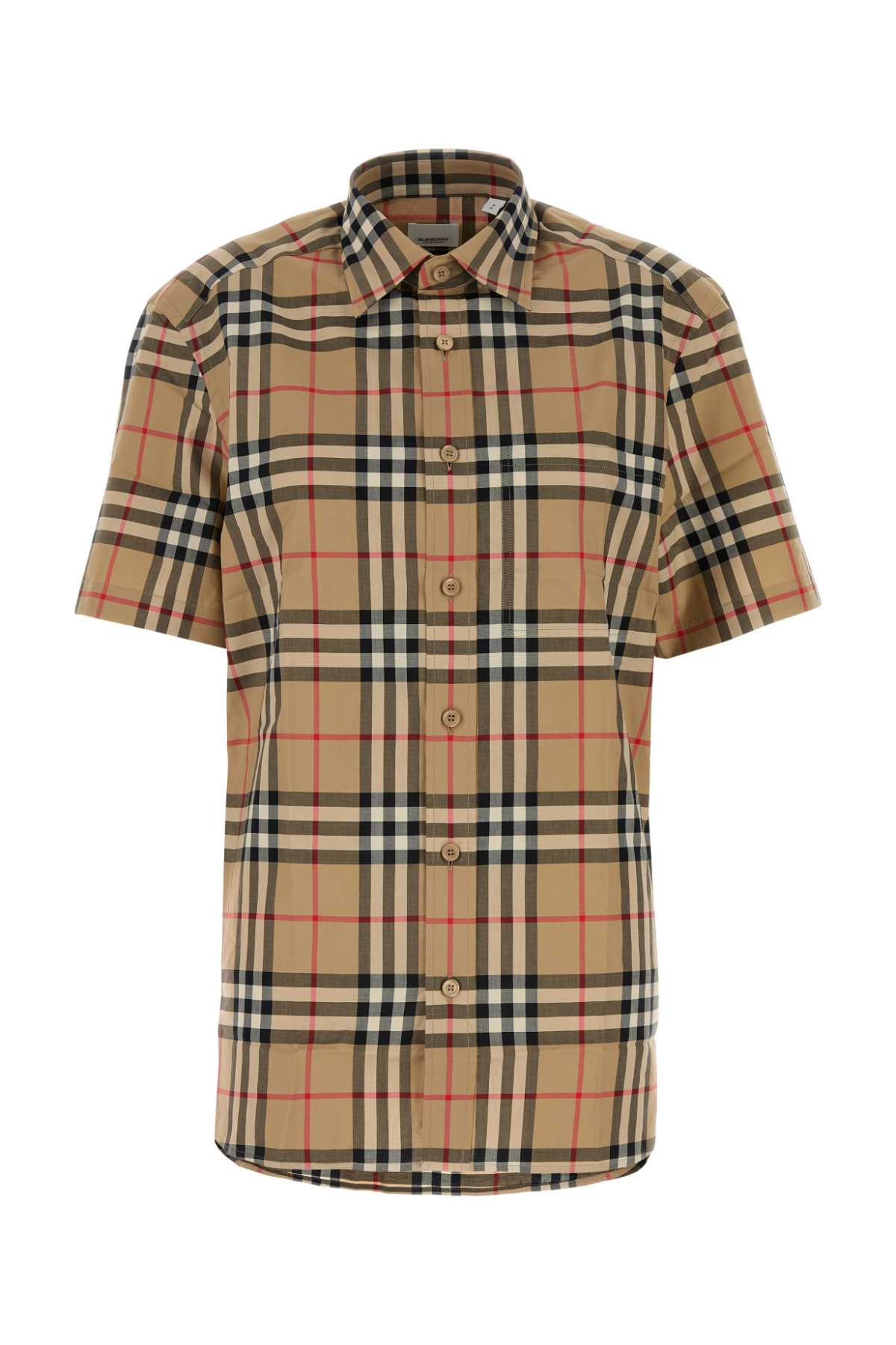 Vintage Check Poplin Shirt — Beige