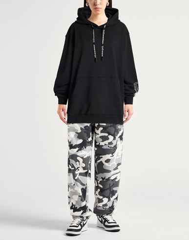 Woman Sweatshirt Black Size XS Cotton, Elastane