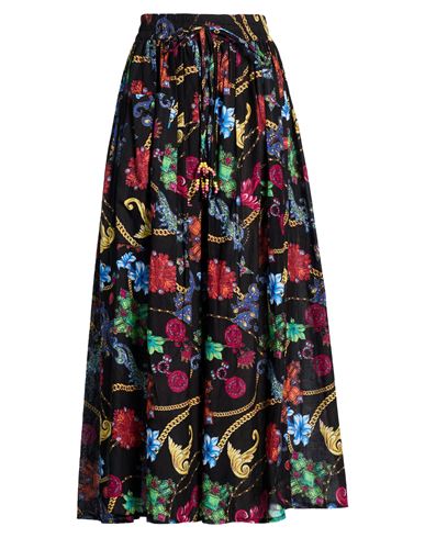 Woman Maxi skirt Black Size L Cotton
