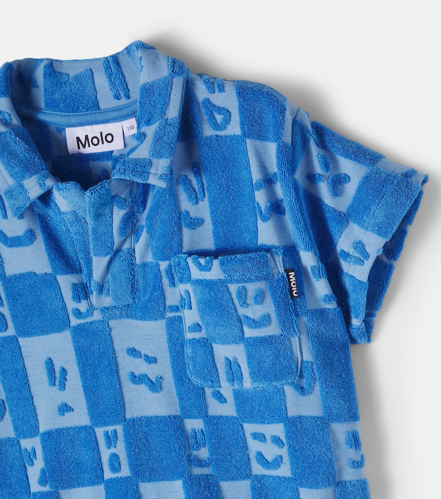 Randel cotton-blend terry polo shirt